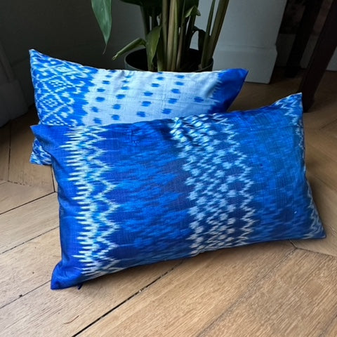 Coussin Shan bleu