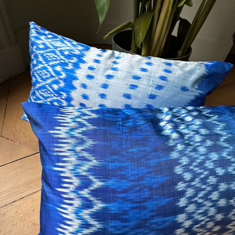 Coussin Shan bleu