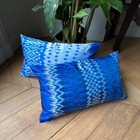 Coussin Shan bleu