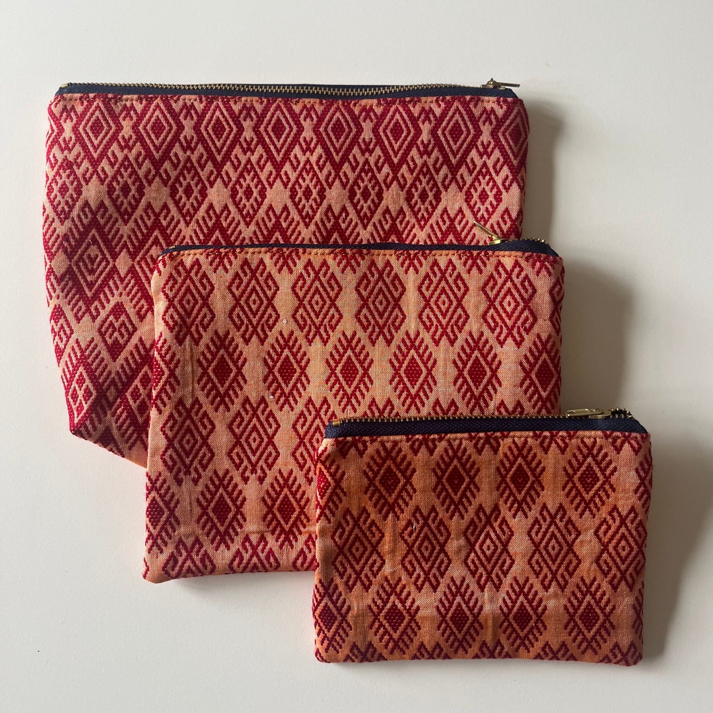 Pochette Kachin orange et rouge